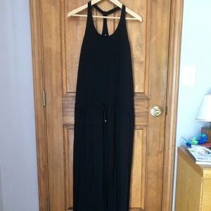 Black maxi racer back Athleta dress